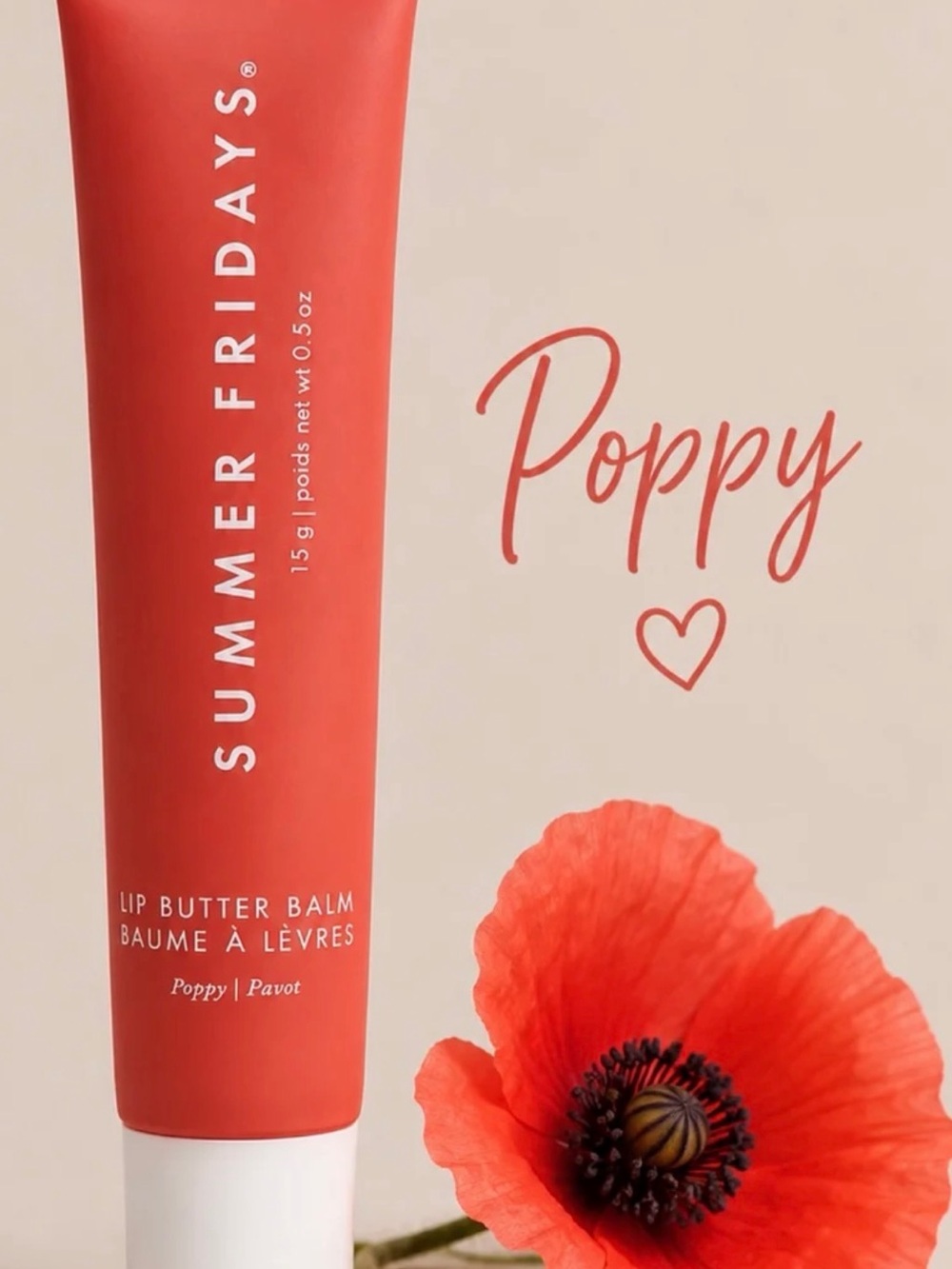 Summer Fridays Lip Butter Balm - Poppy